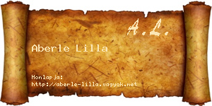 Aberle Lilla névjegykártya